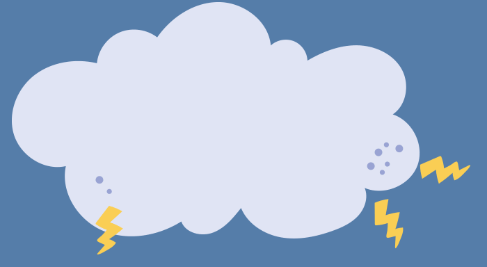 Gezeichnete Gewitterwolke